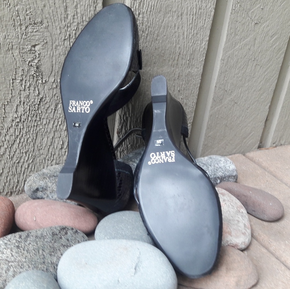 peep toe Franco Sarto heels size 8 - Picture 6 of 7